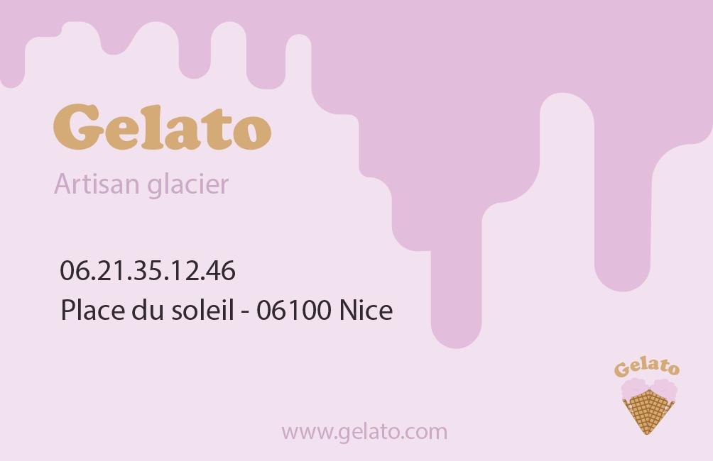 carte verso gelato glacier